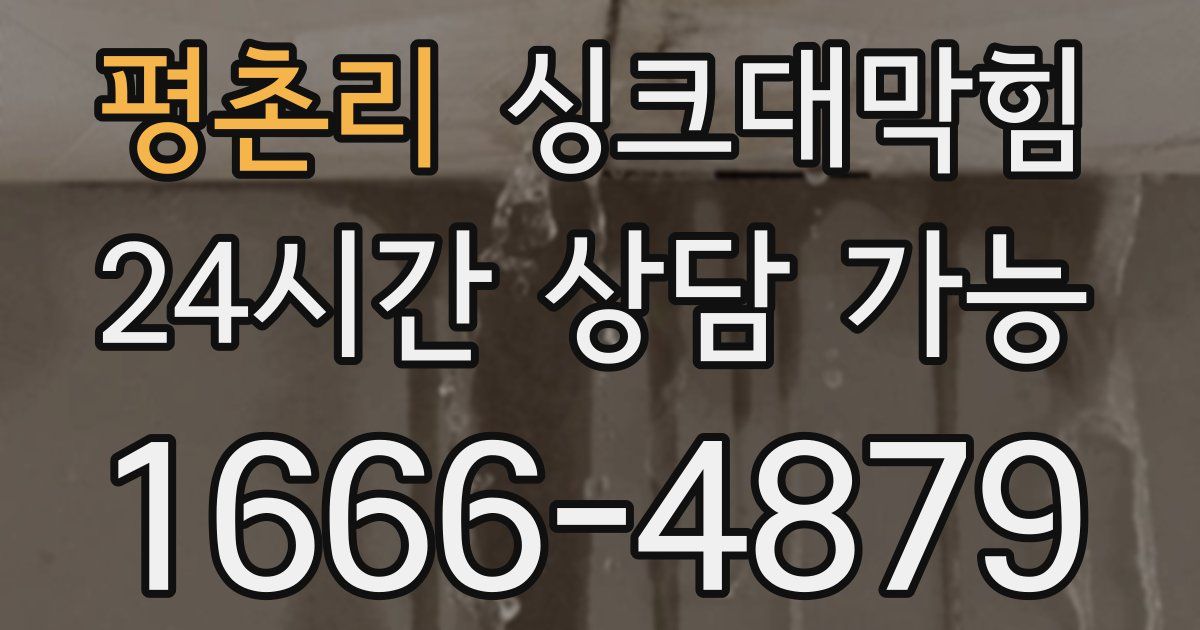 평촌리 싱크대 뚫기