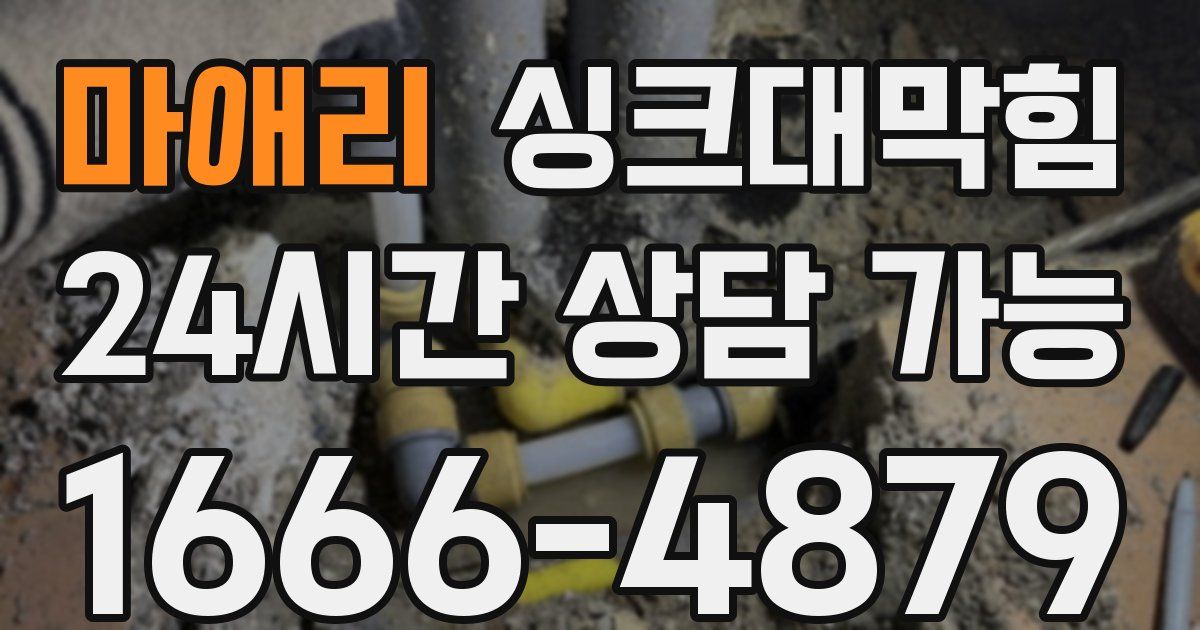 마애리 싱크대 뚫기
