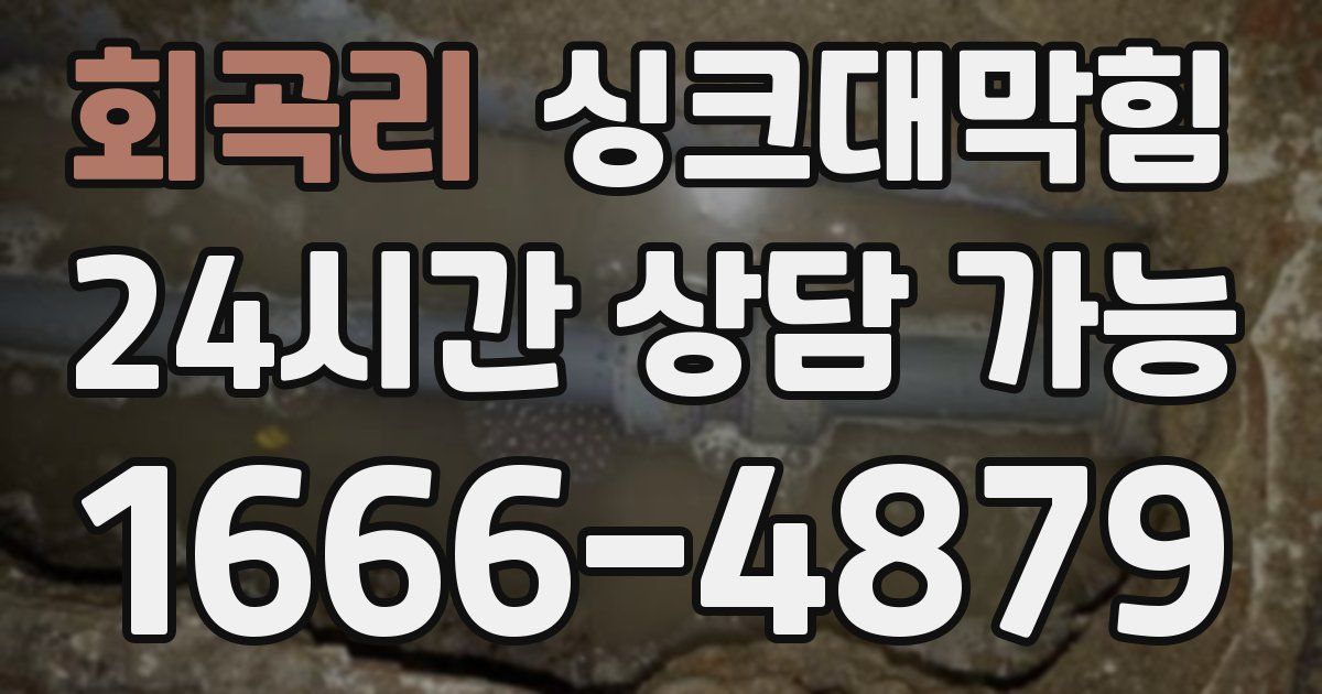 회곡리 싱크대 뚫기