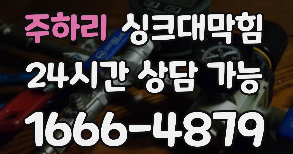 주하리 싱크대 뚫기