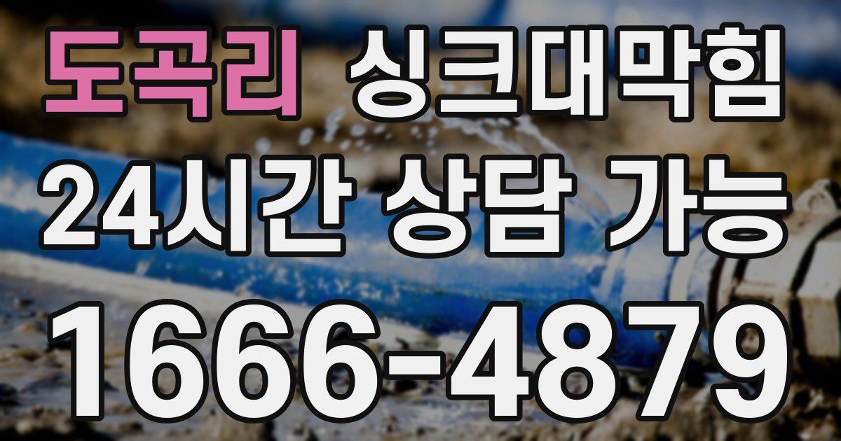 도곡리 싱크대 뚫기