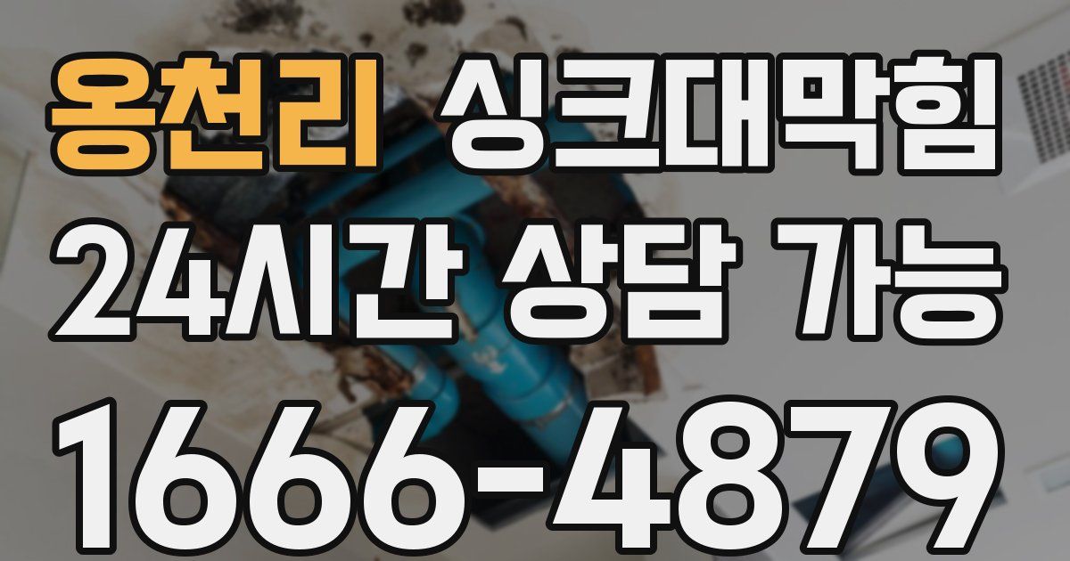 옹천리 싱크대 뚫기