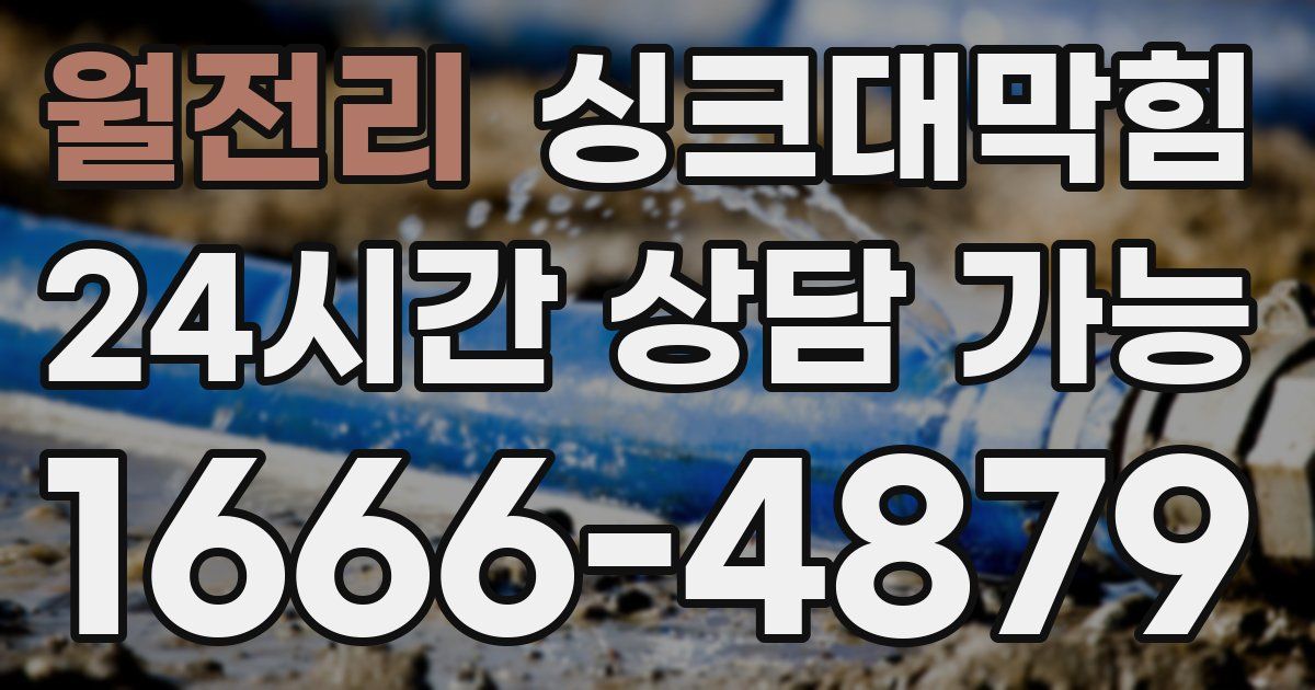 월전리 싱크대 뚫기