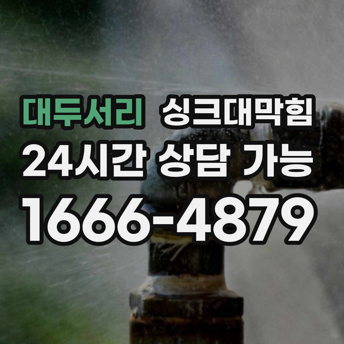 대두서리 싱크대막힘