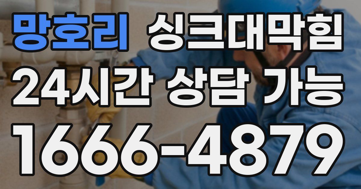 망호리 싱크대 뚫기