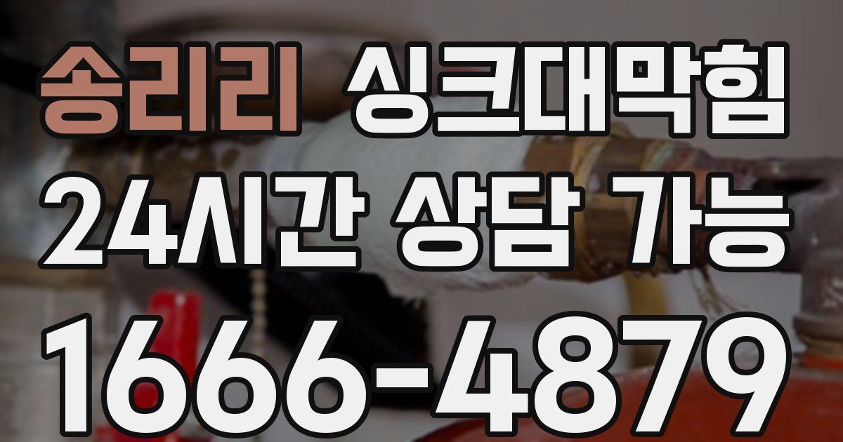 송리리 싱크대 뚫기