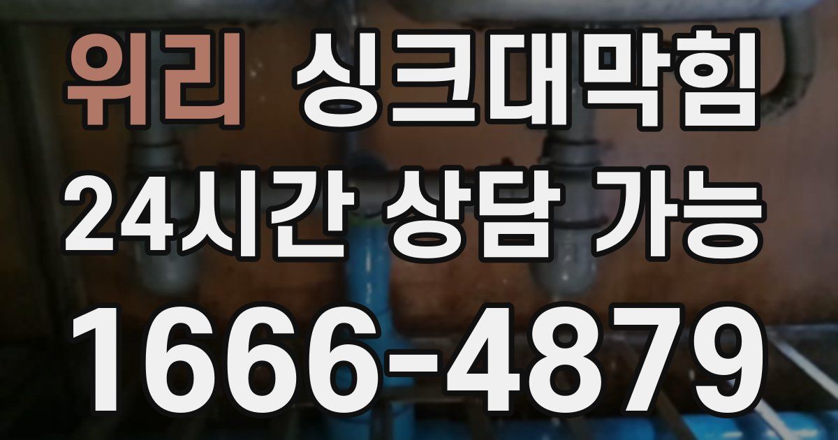 위리 싱크대 뚫기