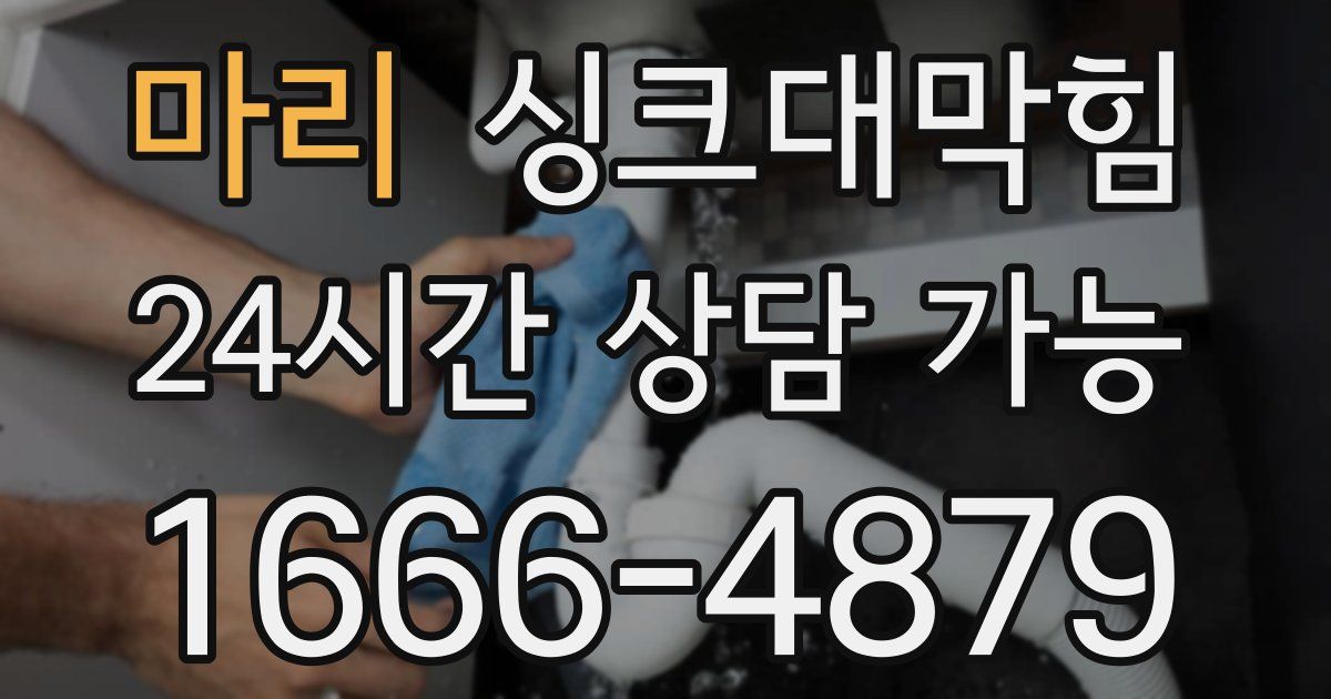 마리 싱크대 뚫기