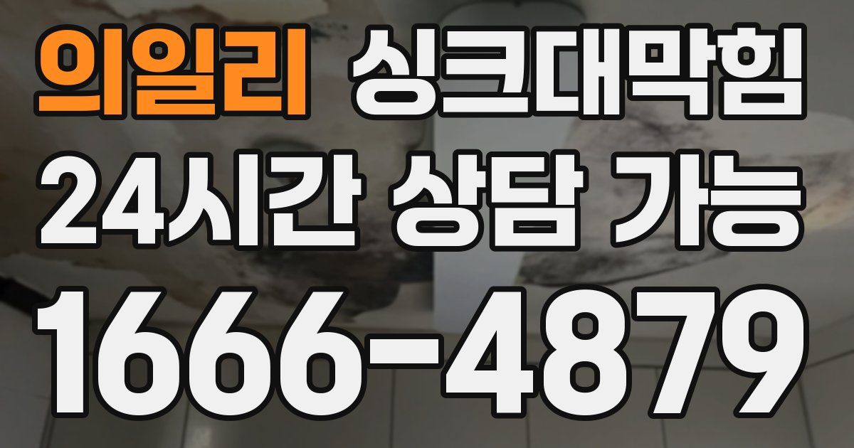 의일리 싱크대 뚫기