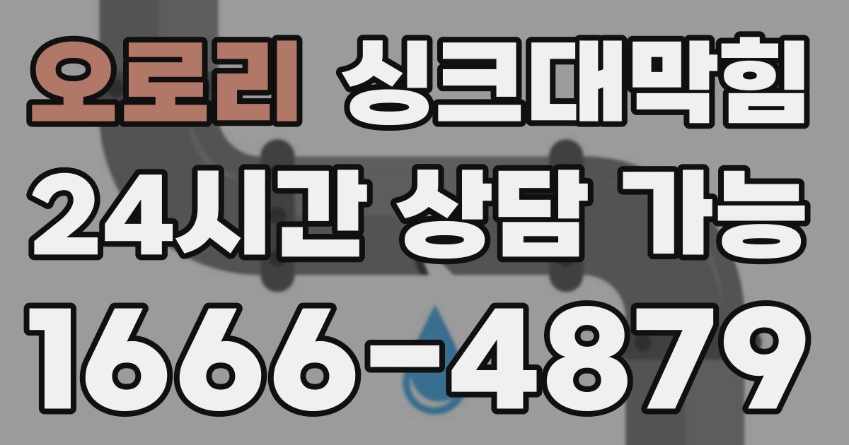 오로리 싱크대 뚫기