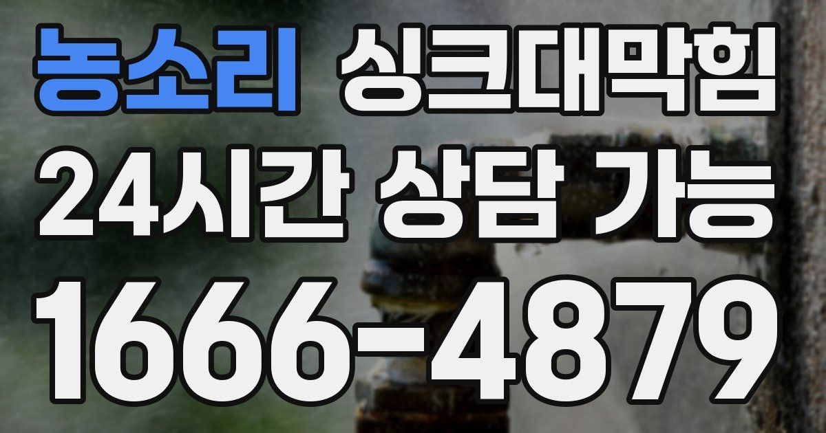 농소리 싱크대 뚫기