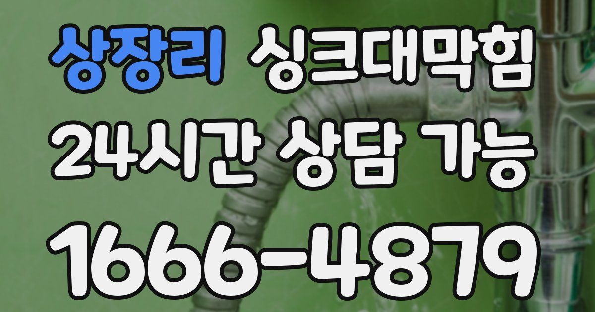 상장리 싱크대 뚫기