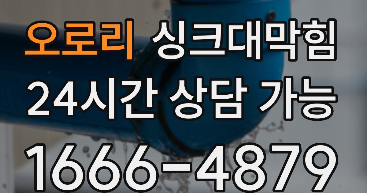 오로리 싱크대 뚫기