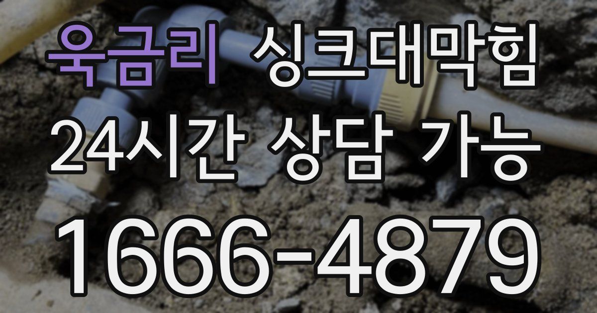 욱금리 싱크대 뚫기
