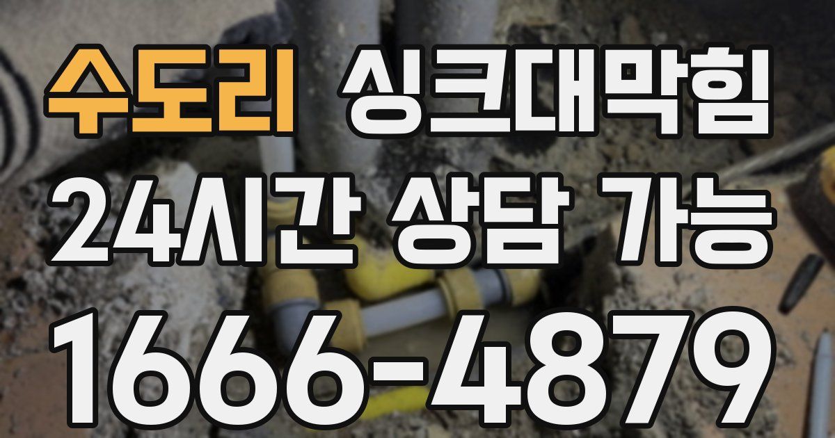 수도리 싱크대 뚫기
