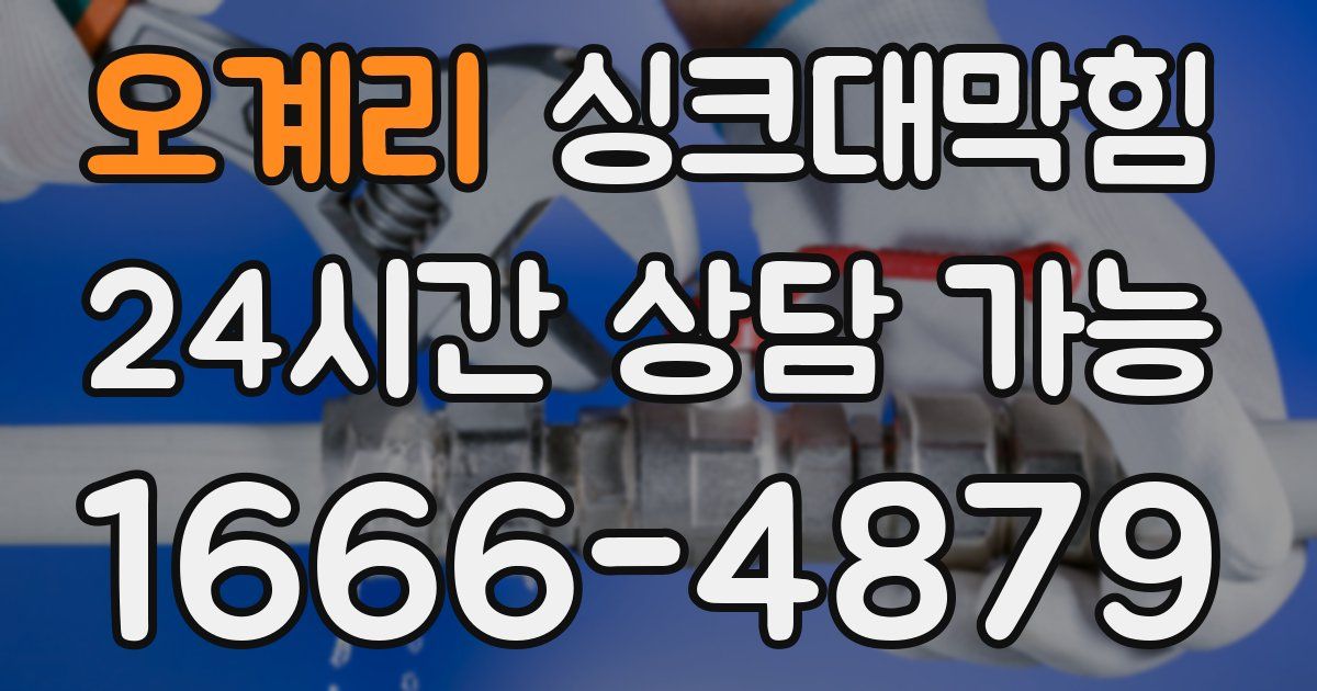 오계리 싱크대 뚫기