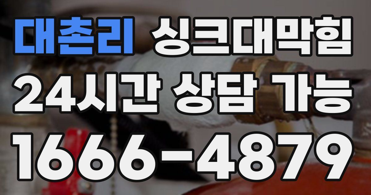 대촌리 싱크대 뚫기