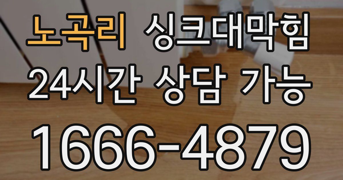 노곡리 싱크대 뚫기