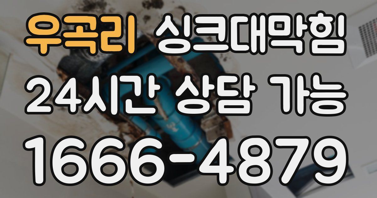 우곡리 싱크대 뚫기