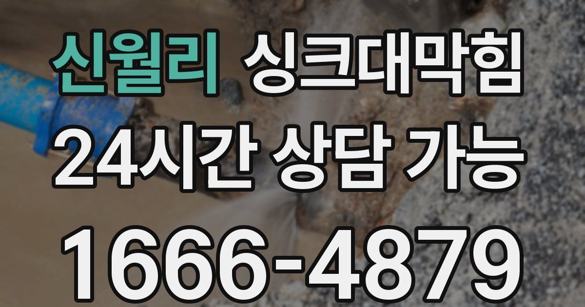 신월리 싱크대 뚫기