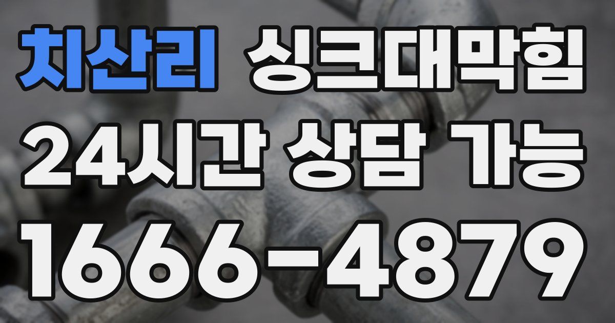 치산리 싱크대 뚫기