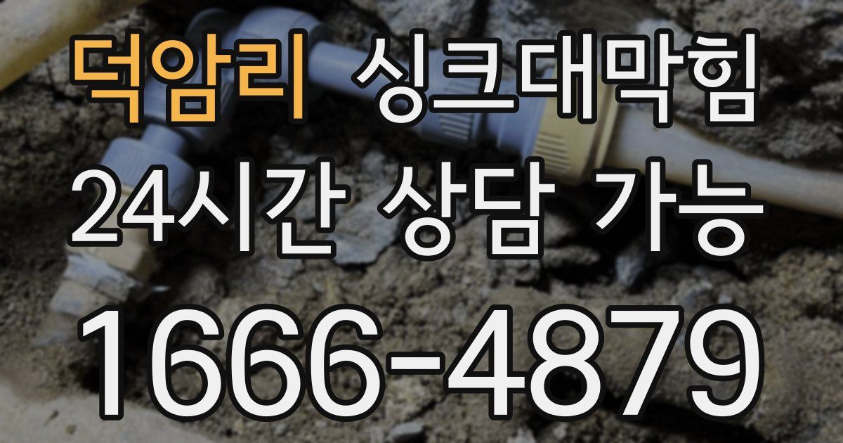 덕암리 싱크대 뚫기