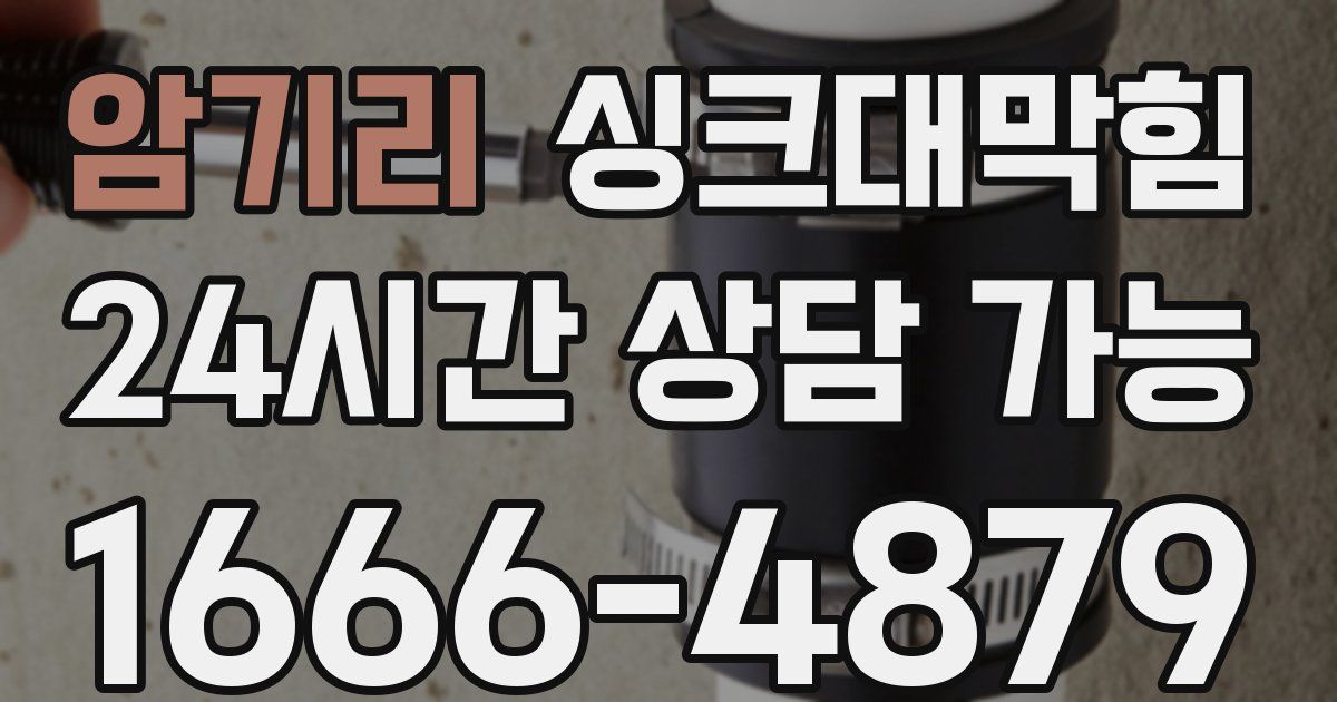 암기리 싱크대 뚫기