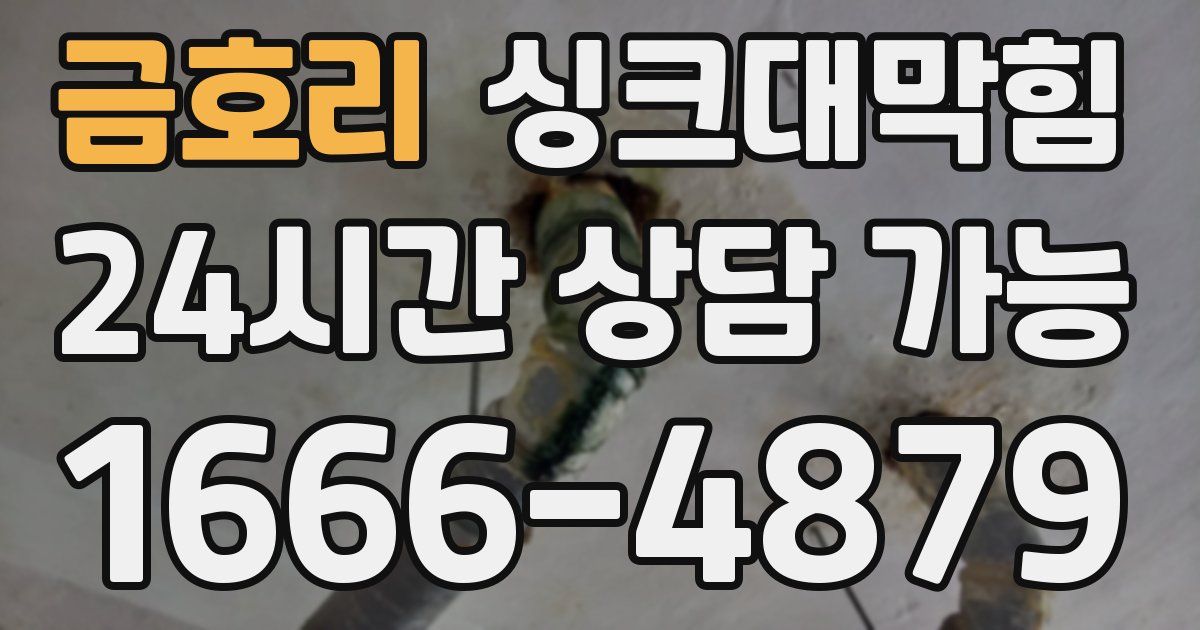 금호리 싱크대 뚫기