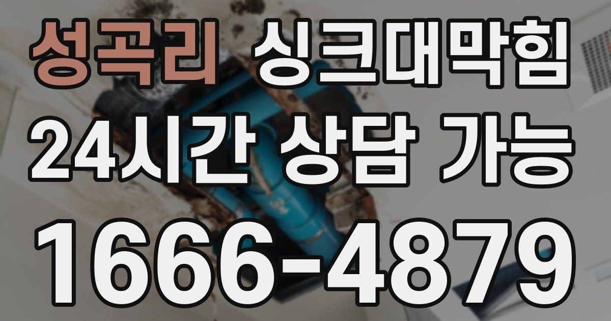 성곡리 싱크대 뚫기