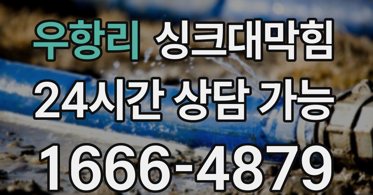우항리 싱크대 뚫기