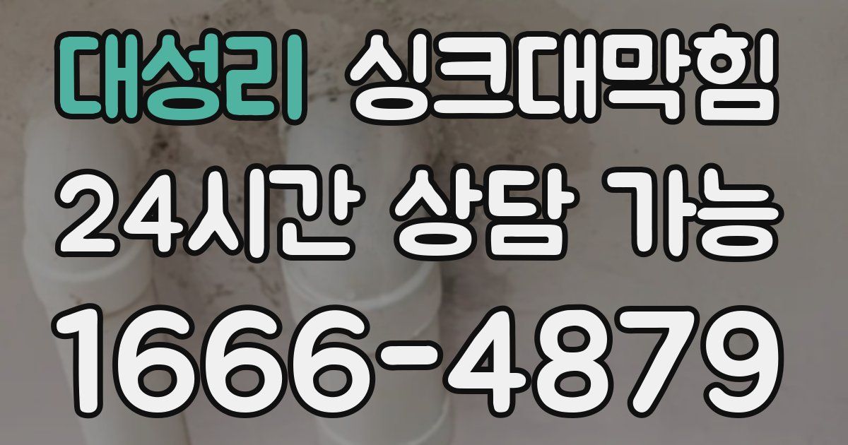 대성리 싱크대 뚫기