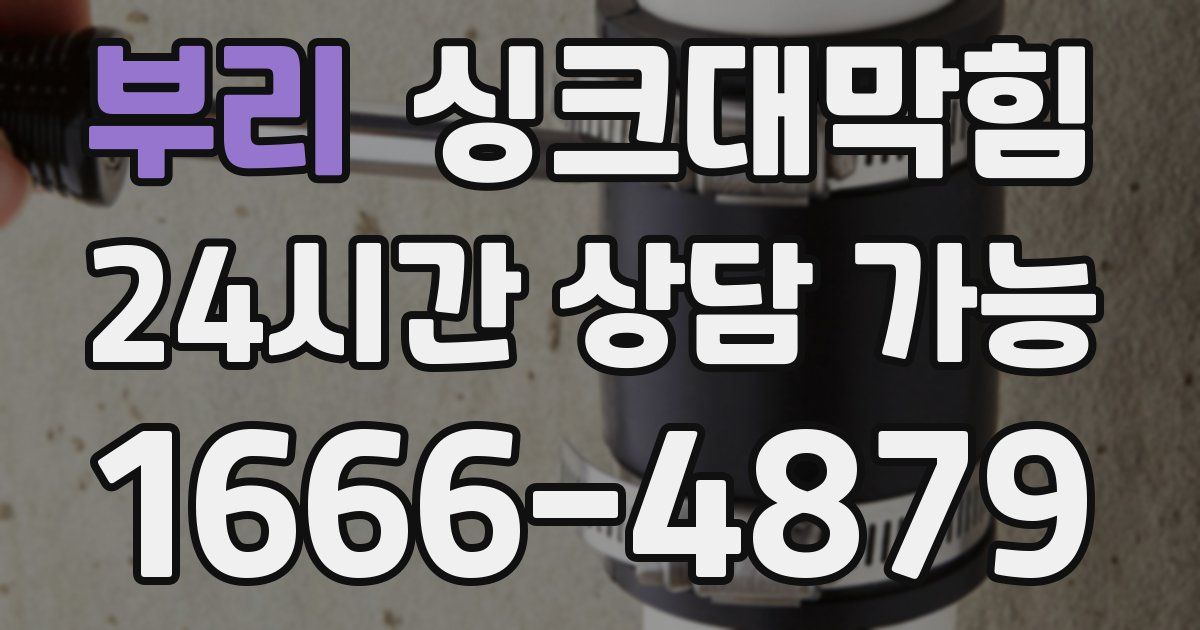 부리 싱크대 뚫기