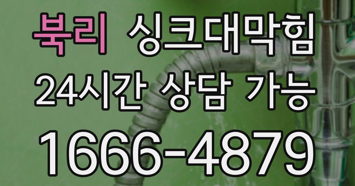 북리 싱크대 뚫기