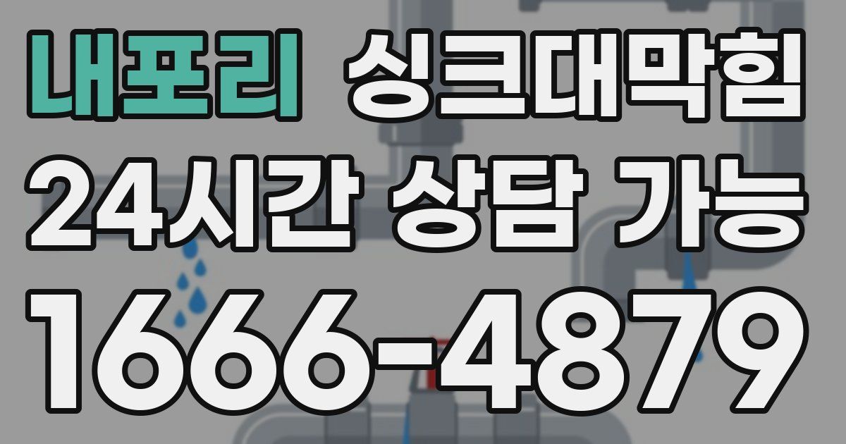 내포리 싱크대 뚫기