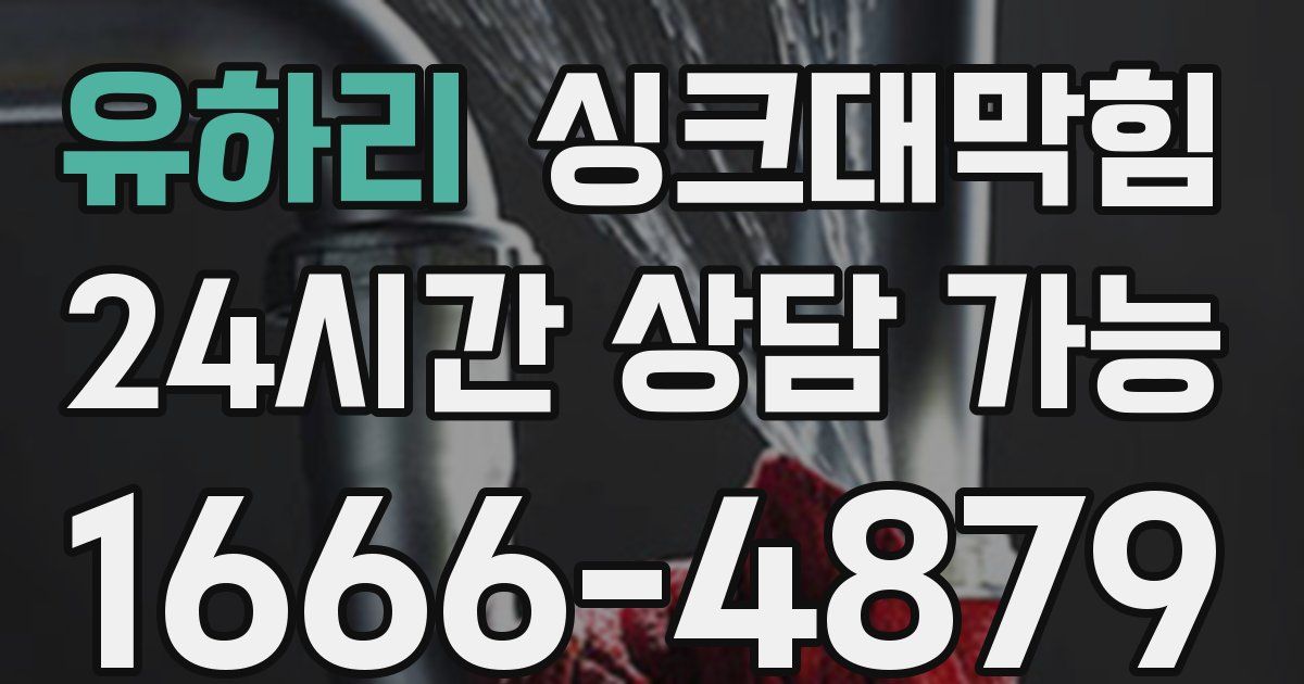 유하리 싱크대 뚫기