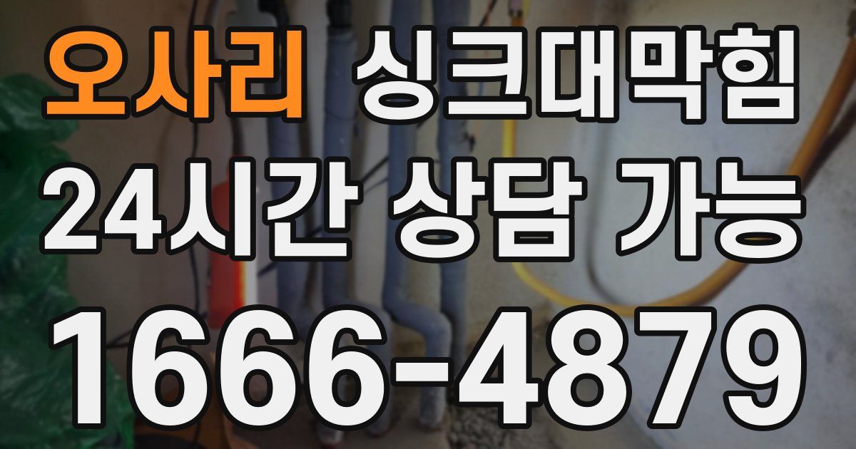 오사리 싱크대 뚫기