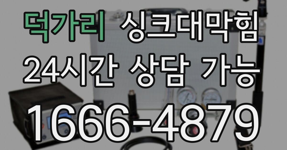 덕가리 싱크대 뚫기