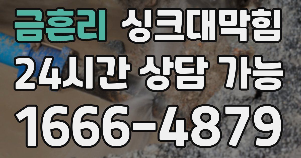 금흔리 싱크대 뚫기