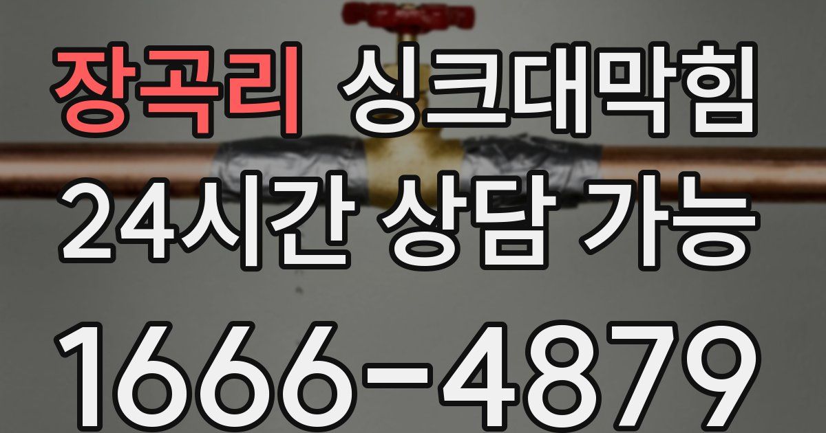 장곡리 싱크대 뚫기