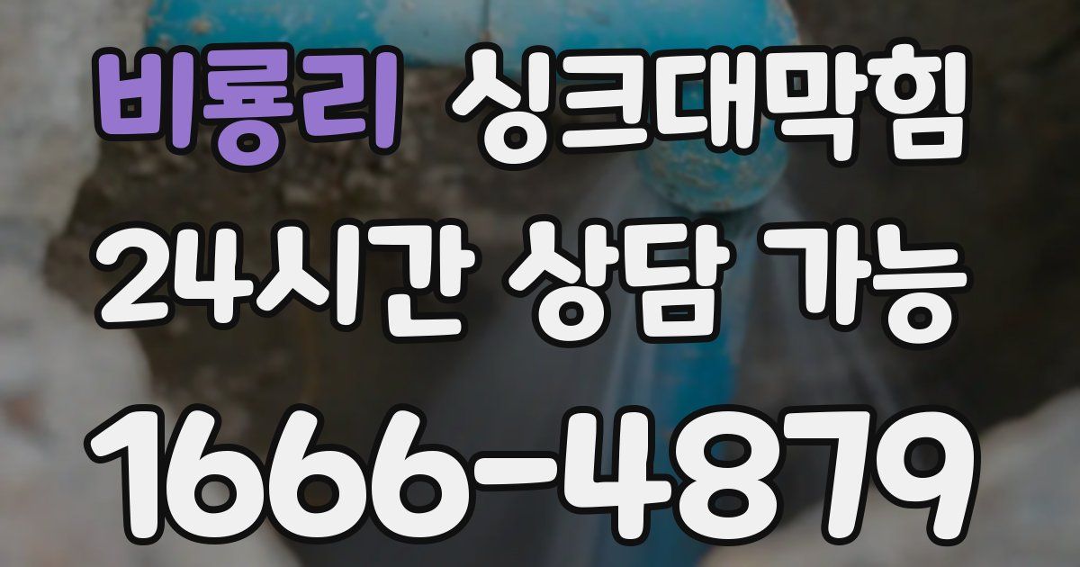 비룡리 싱크대 뚫기
