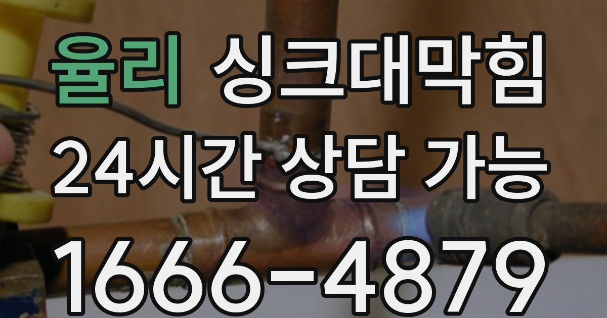 율리 싱크대 뚫기