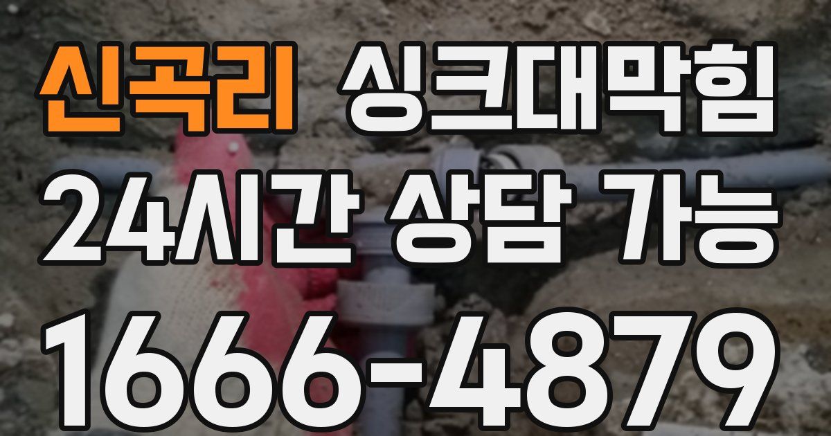 신곡리 싱크대 뚫기