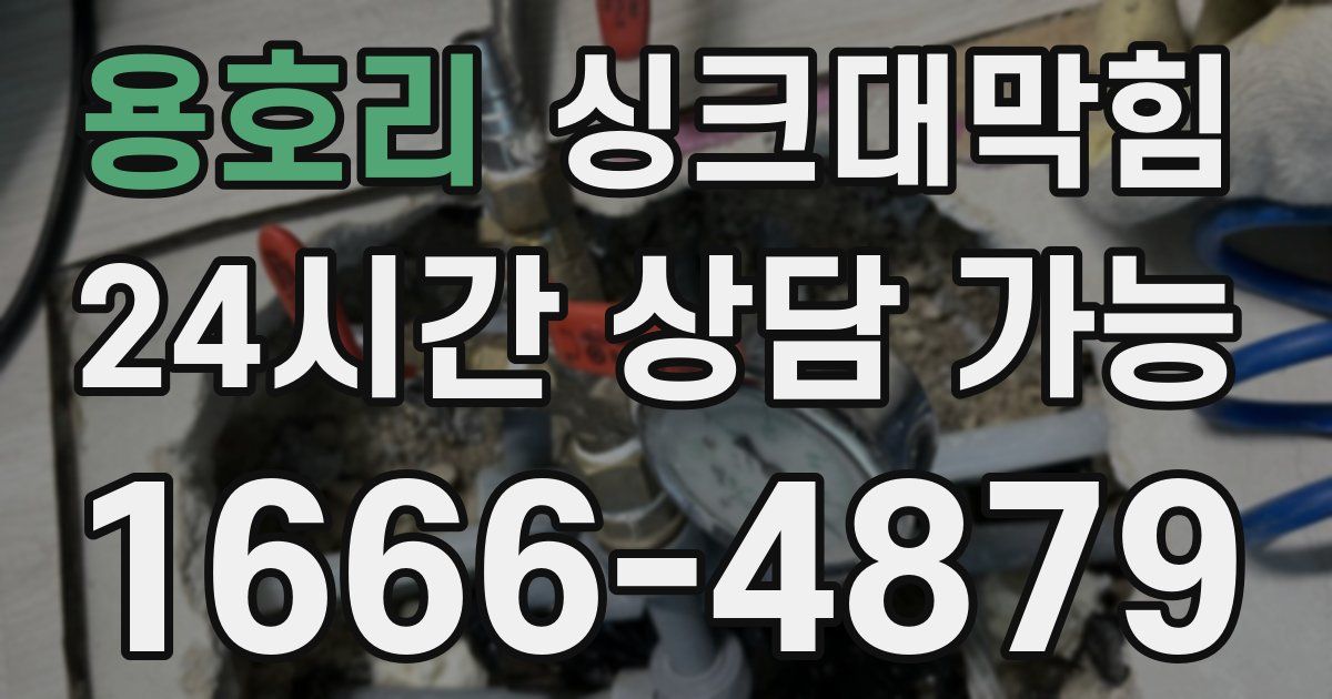 용호리 싱크대 뚫기