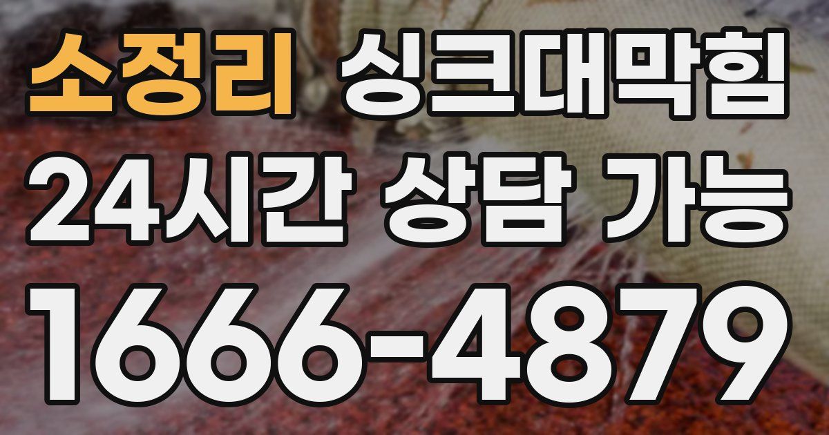 소정리 싱크대 뚫기