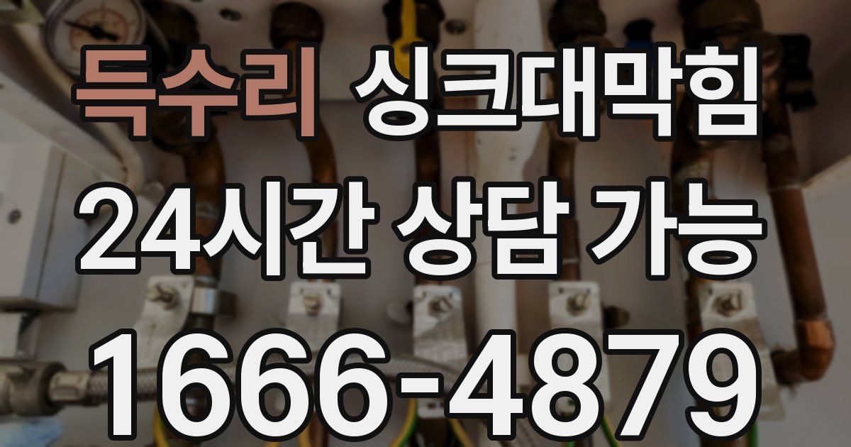 득수리 싱크대 뚫기