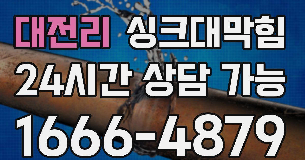 대전리 싱크대 뚫기