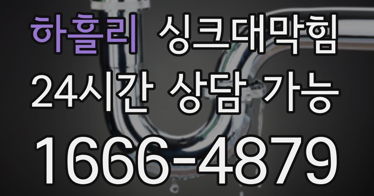 하흘리 싱크대 뚫기