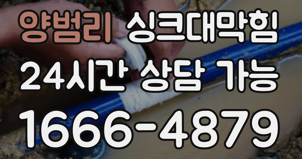 양범리 싱크대 뚫기