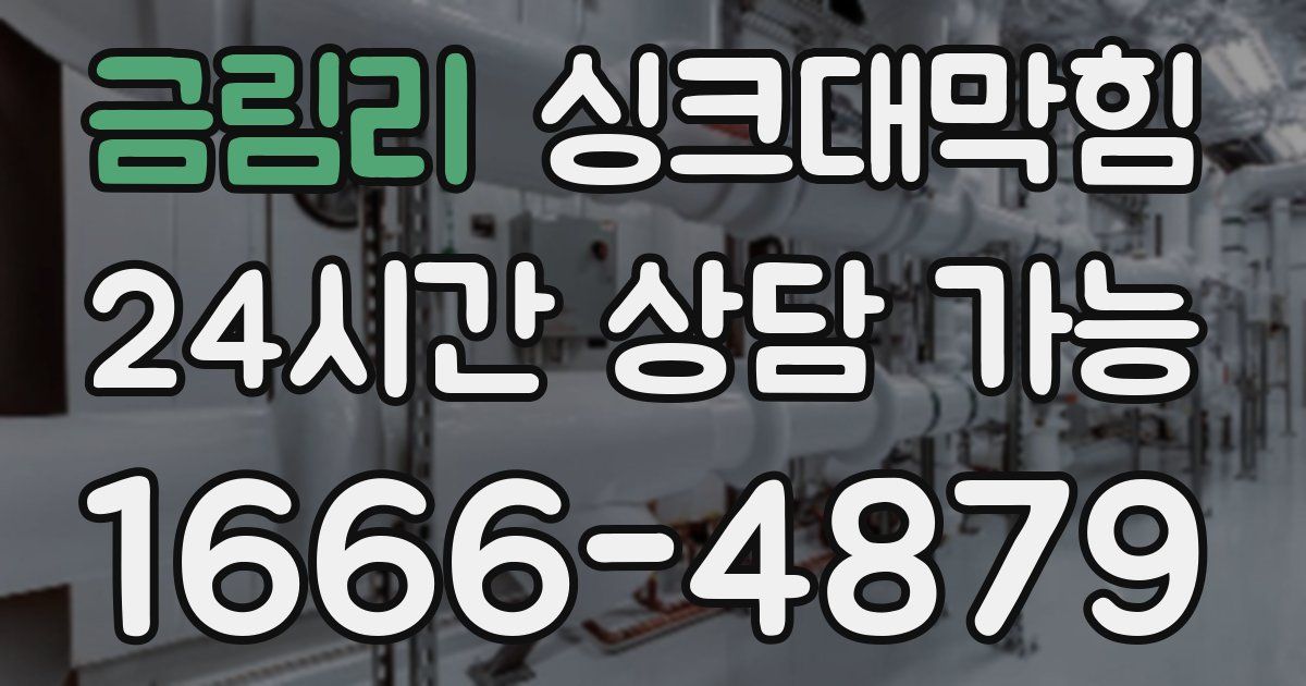 금림리 싱크대 뚫기