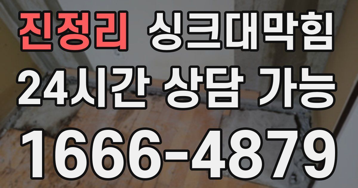 진정리 싱크대 뚫기